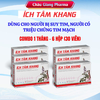  Combo 6 hộp Ích Tâm Khang (3 vỉ x 10 viên) - Mua 06 hộp tặng 01 hộp